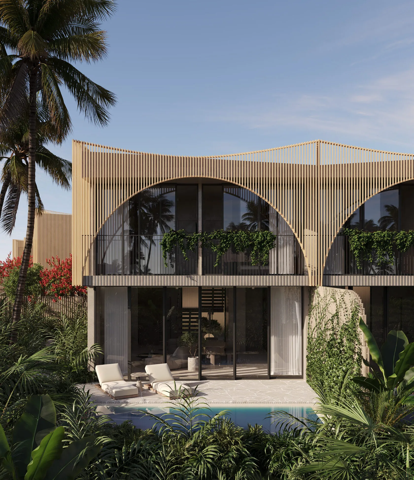 Architectural render of a private pool villa at Rise Villas, Phuket
